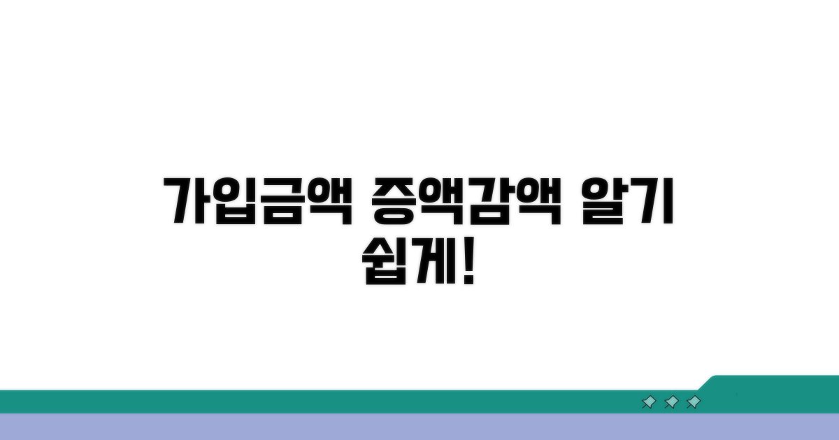가입금액 증액/감액 방법