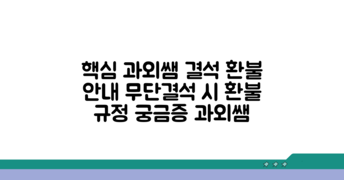과외 선생님 무단결석 환불 규정