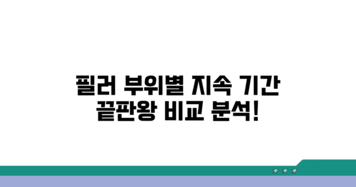 필러 부위별 지속 기간 비교