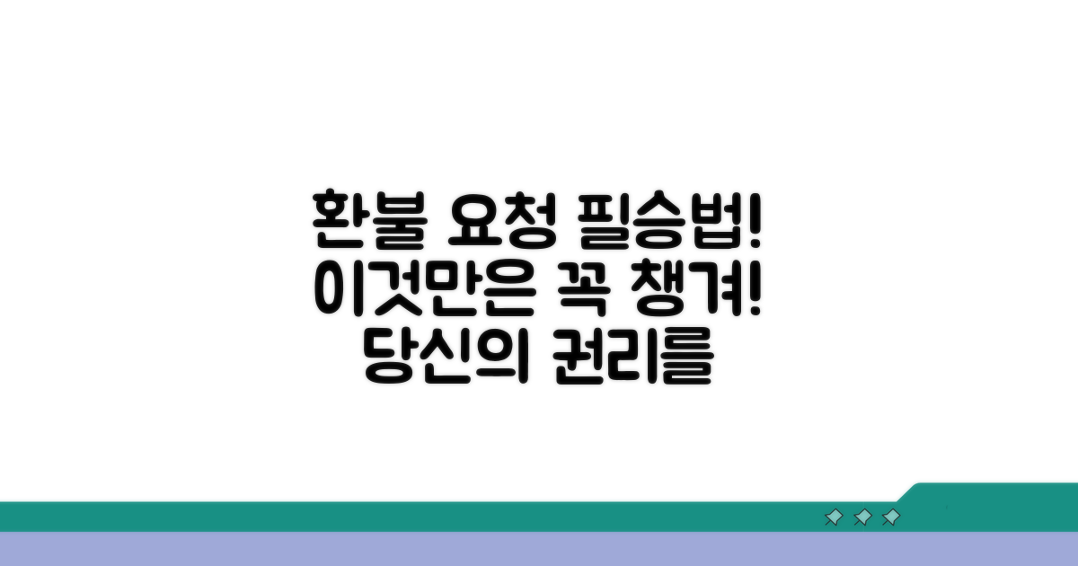강제 환불 요청, 이것만은 꼭!