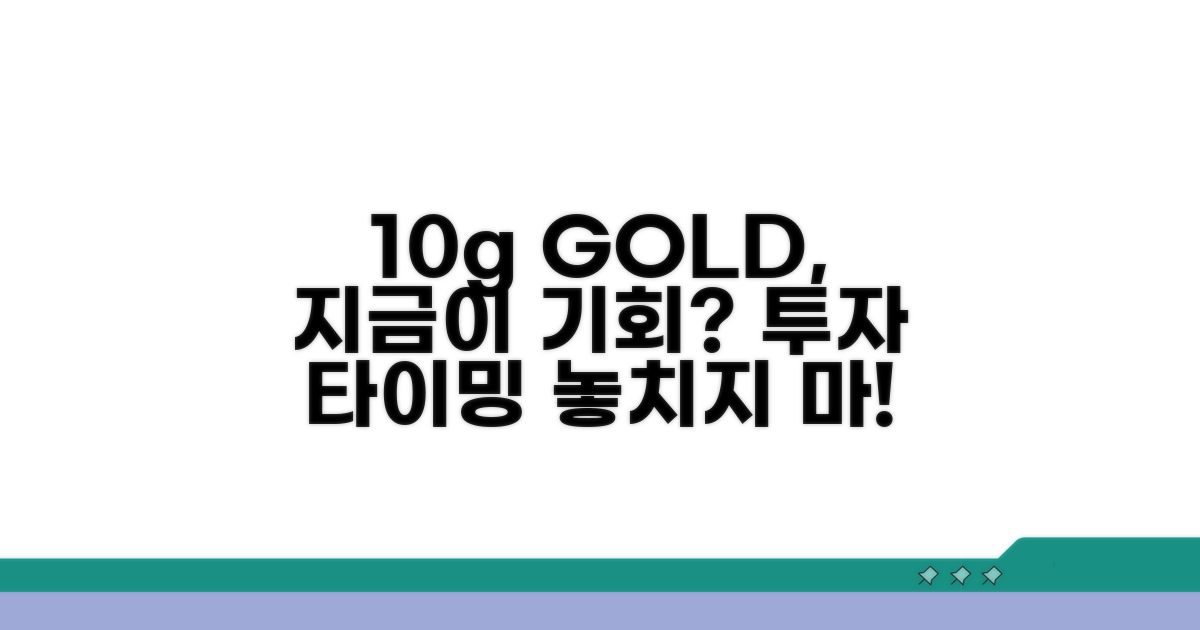 금 10g 투자, 지금이 기회일까?