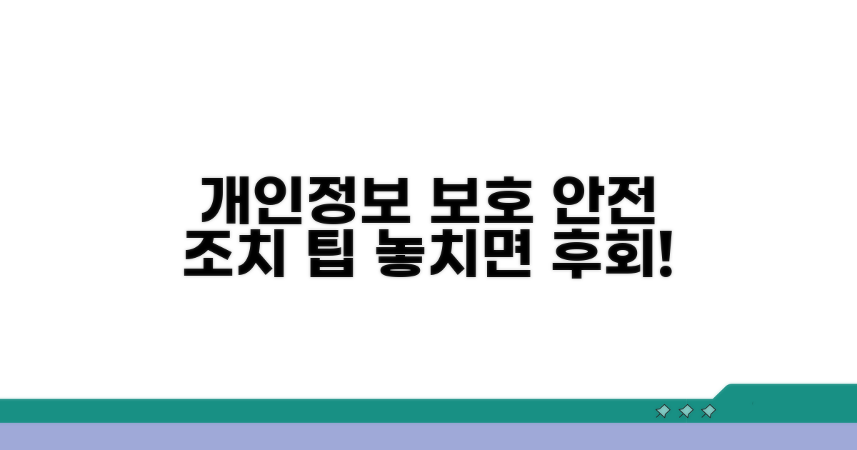 개인정보 보호를 위한 안전 조치