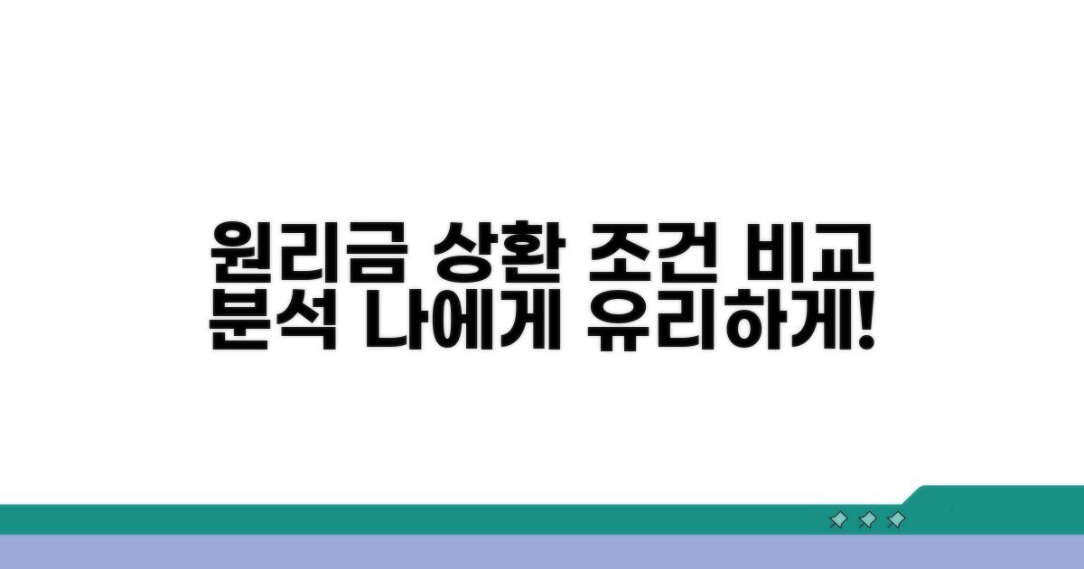 원리금 자동상환 조건 비교 분석