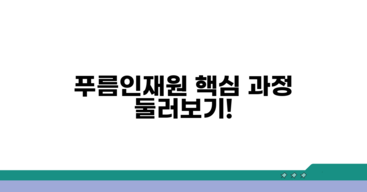 푸름인재개발원 핵심 과정 둘러보기