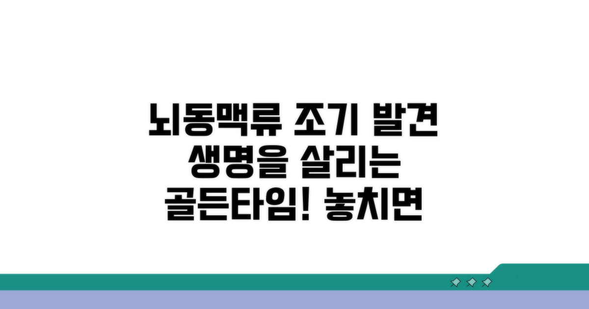 뇌동맥류 조기 발견의 중요성
