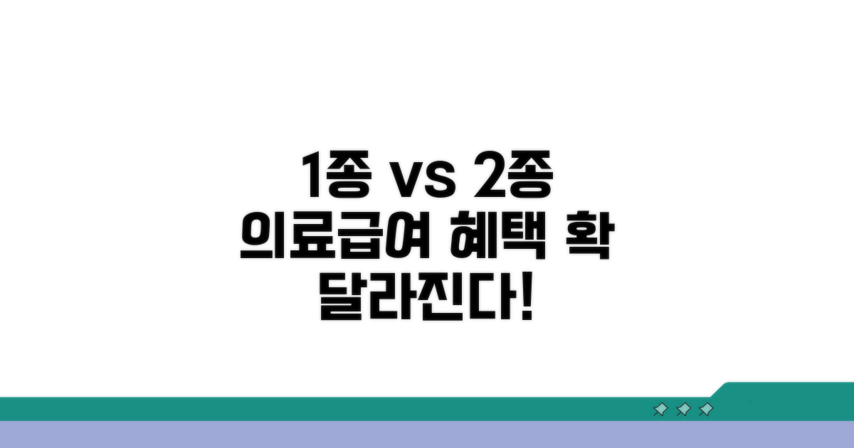 1종 2종 의료급여 혜택 비교