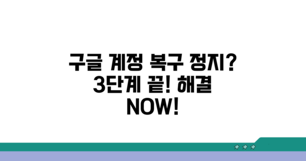 구글 계정 정지 복구 핵심 절차