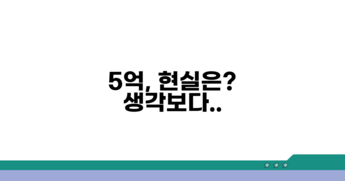 5억, 실제 생활 수준은?