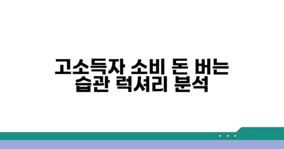 고소득자 소비 패턴 완전 분석