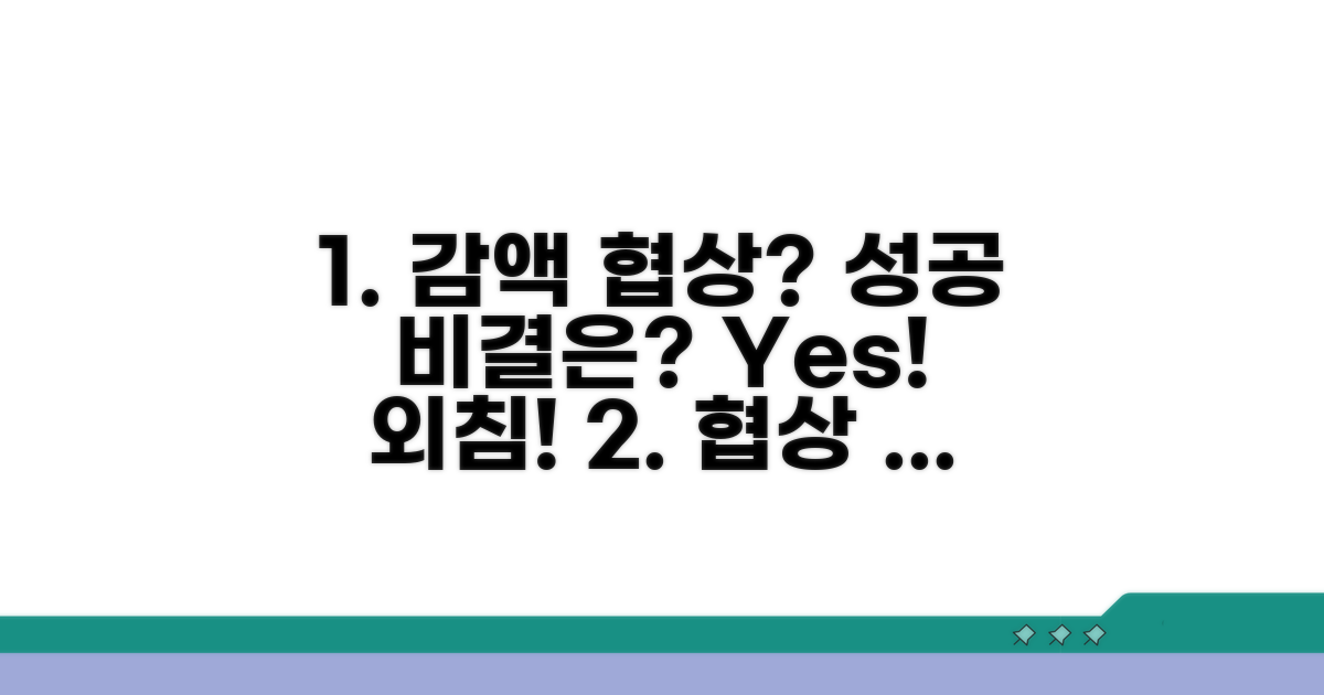감액 협상, 성공 비결은?