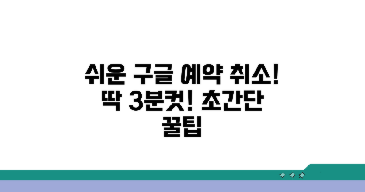 구글 예약 취소, 이것만 알면 쉬워요