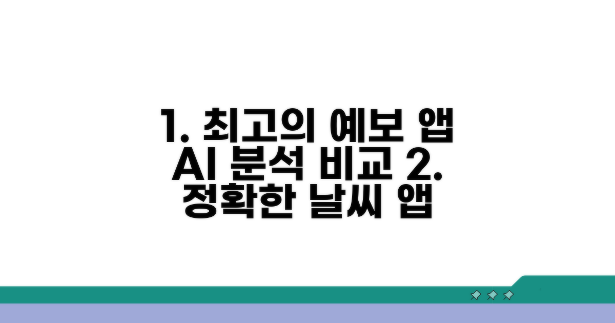 정확한 예보 제공 앱 비교
