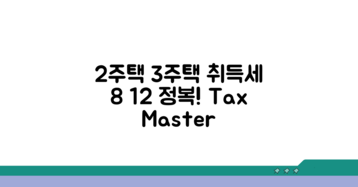 2주택 3주택 취득세 8% 12% 완전 정복