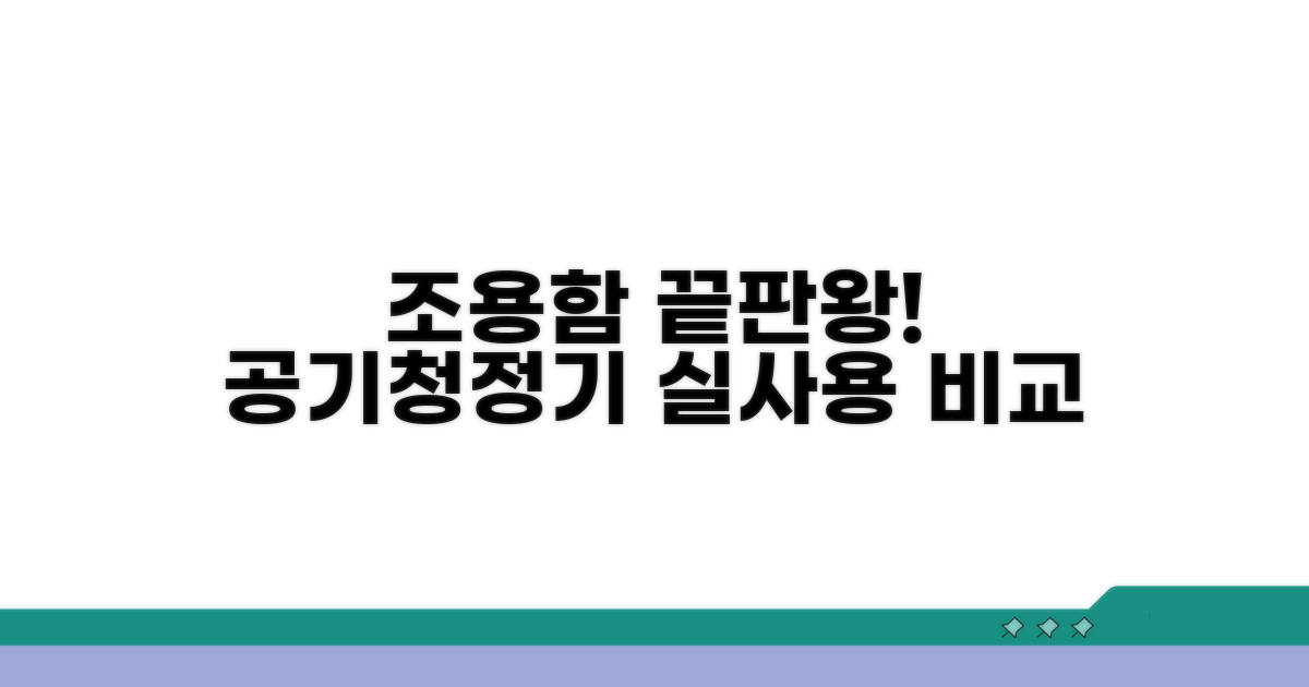 가장 조용한 공기청정기 실사용 비교