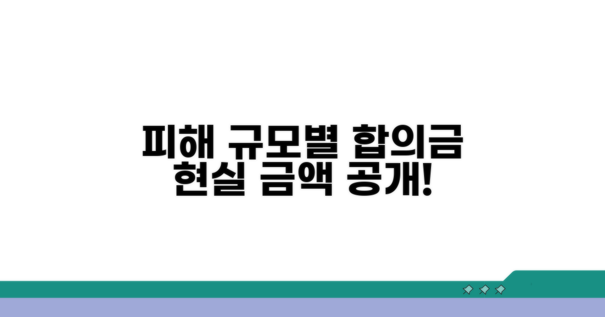 피해 규모별 합의금 현실적 금액