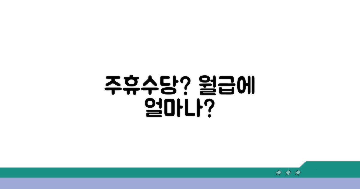 주휴수당, 월급에 얼마큼?