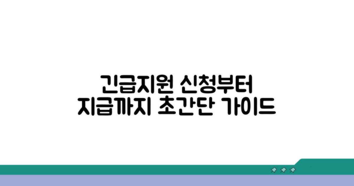 긴급지원 신청 절차 단계별 안내