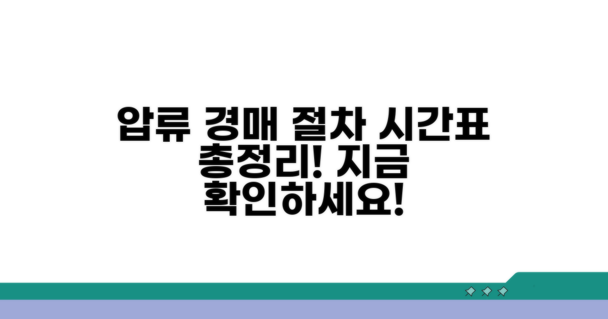압류 후 경매 절차, 시간표 확인!