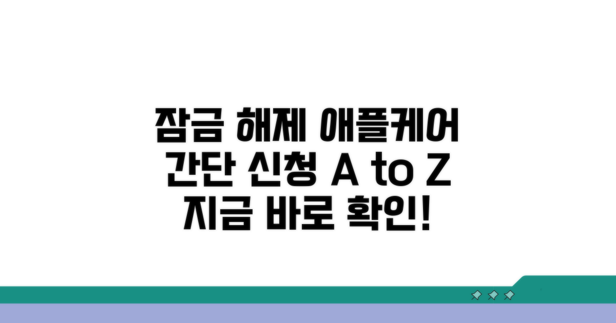 잠금 해제 절차, 애플케어 서비스 신청