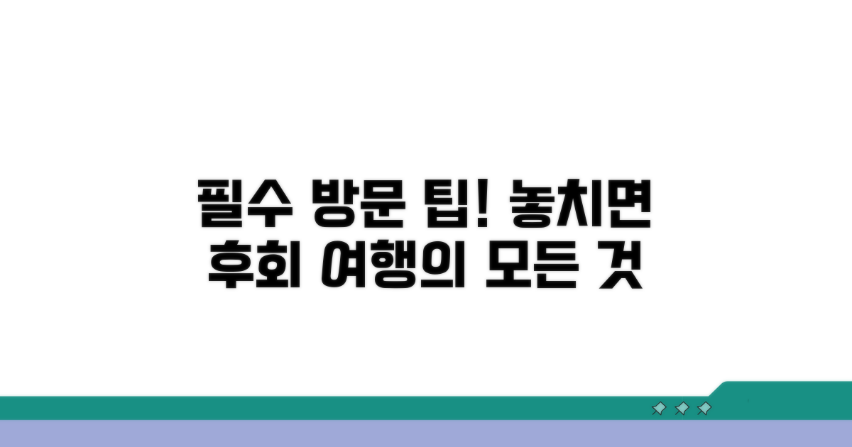 꼭 알아야 할 방문 팁