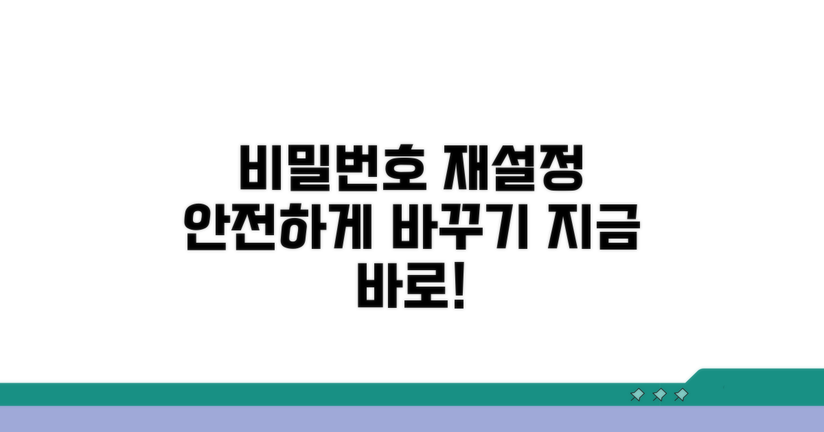 비밀번호 재설정, 안전하게 바꾸기