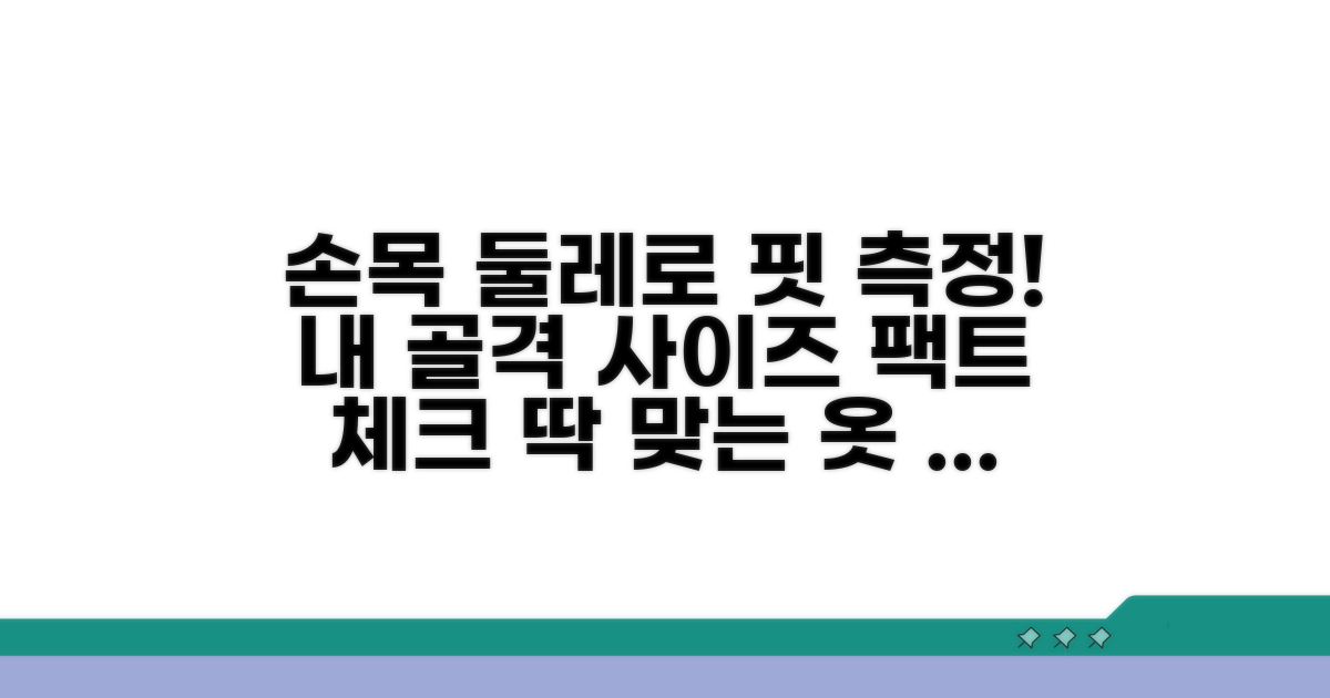 손목 둘레로 골격 크기 재기