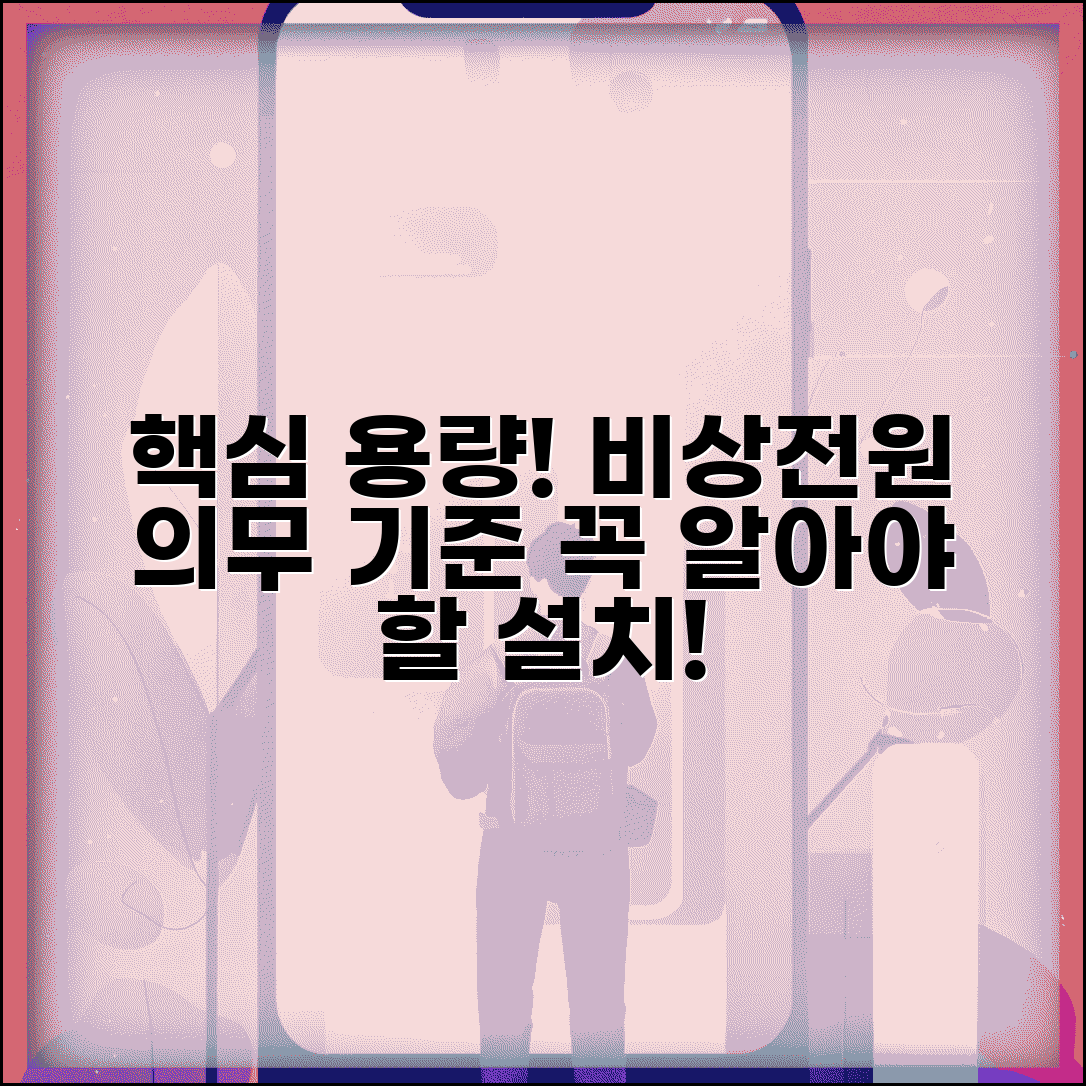 비상발전기 설치 기준 용량 | 비상전원 설치 의무 기준
