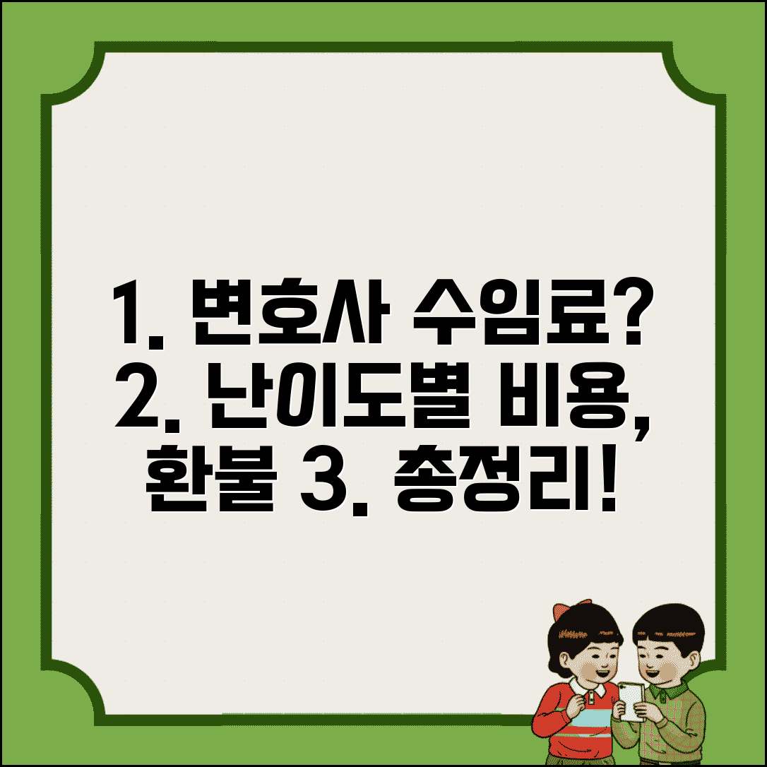 변호사 수임료 착수금 책정기준 | 사건 난이도별 비용, 환불 규정 총정리