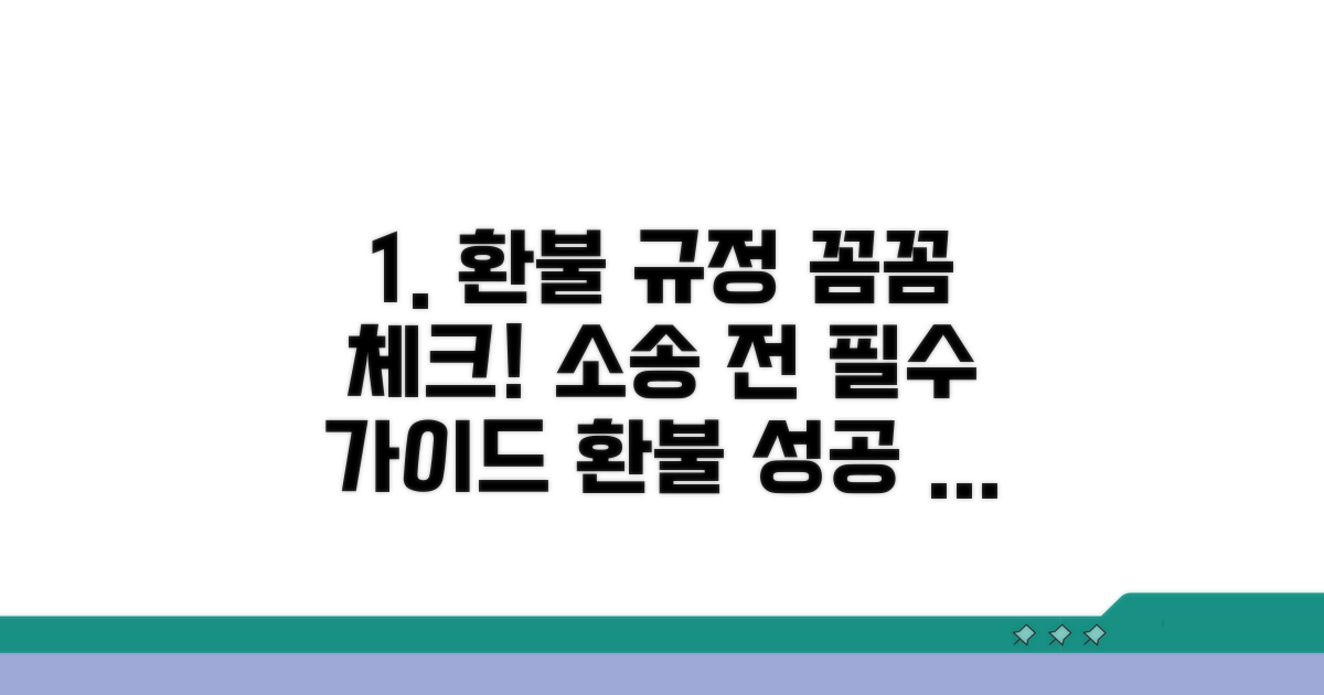 소송 전 환불 규정 체크리스트