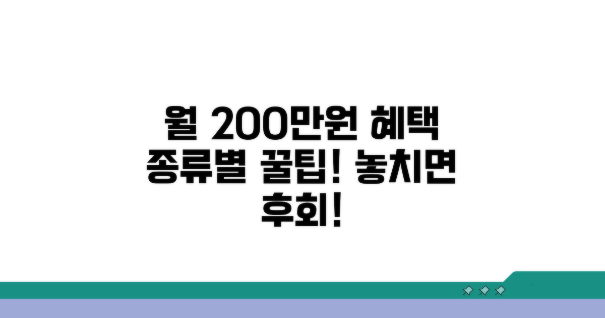 월 최대 200만원 혜택과 종류