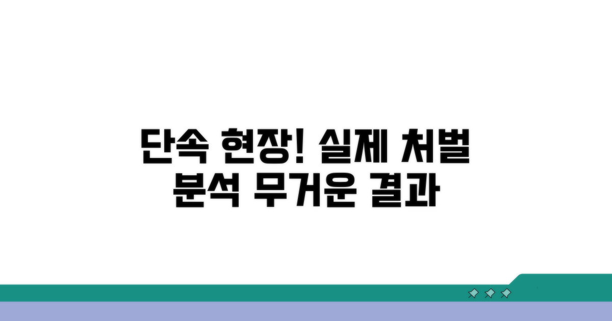 실제 단속 사례와 처벌 수위 분석