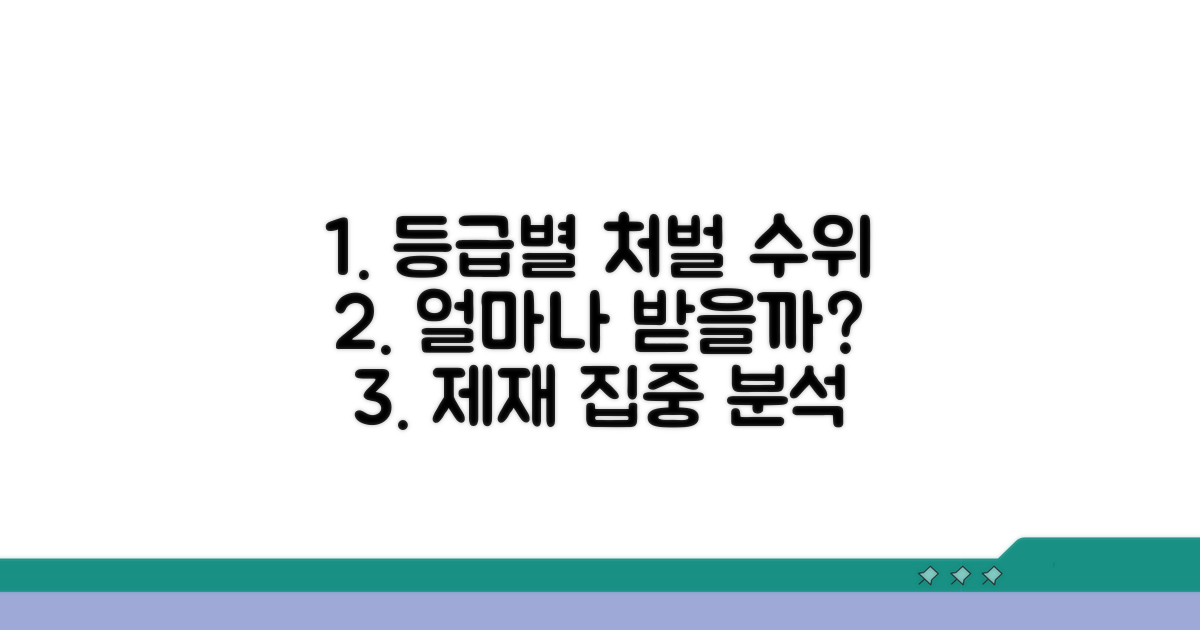 등급별 제재 수위, 얼마나 처벌받을까?