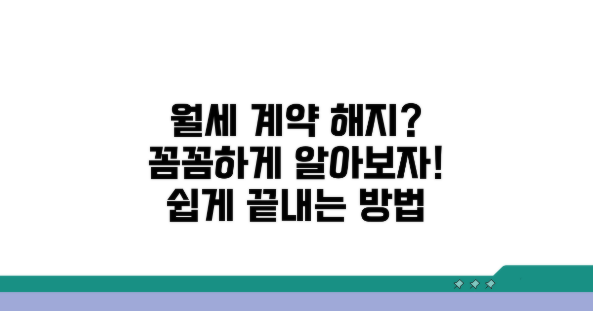 월세 계약 해지 방법은?