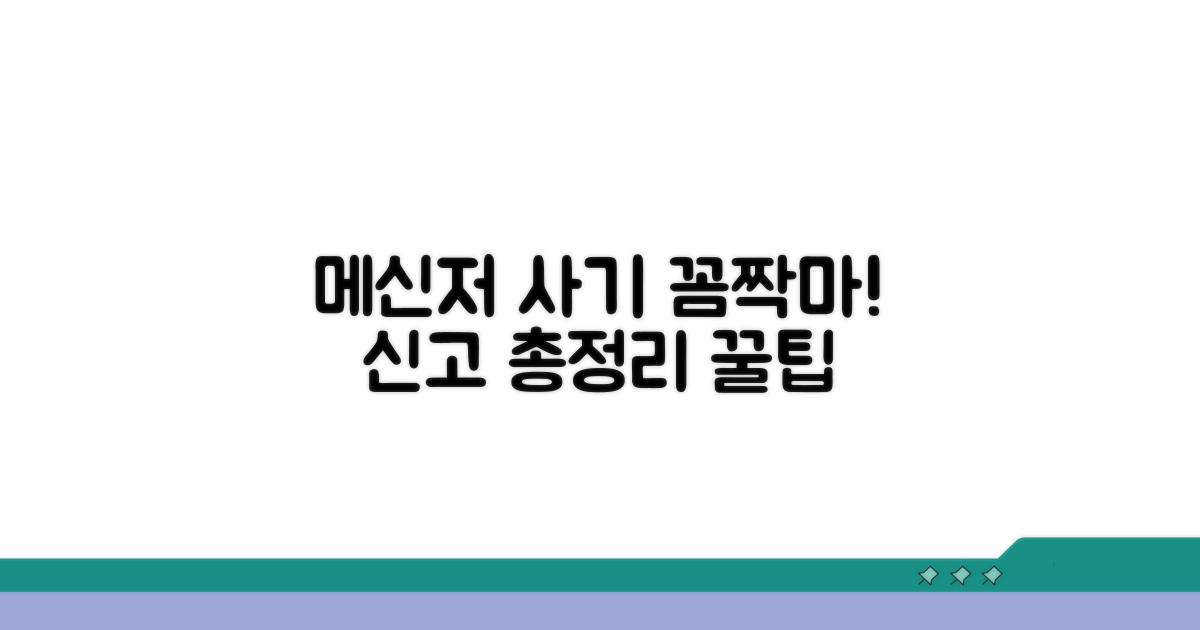 메신저 사기 신고 총정리