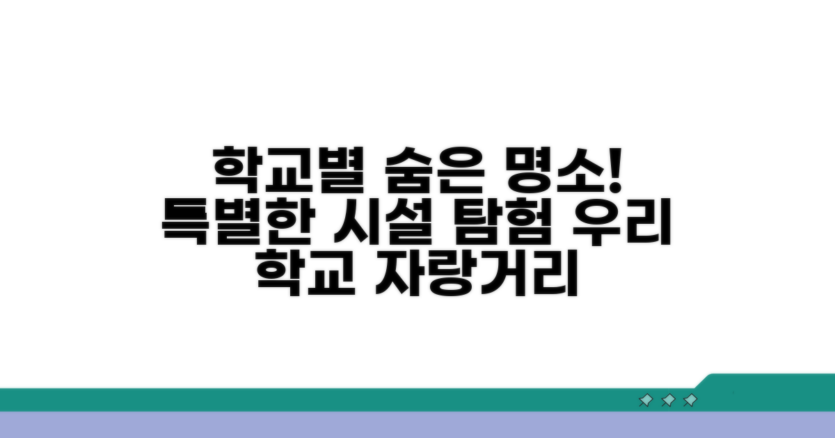 각 학교별 특색 시설 집중 탐구