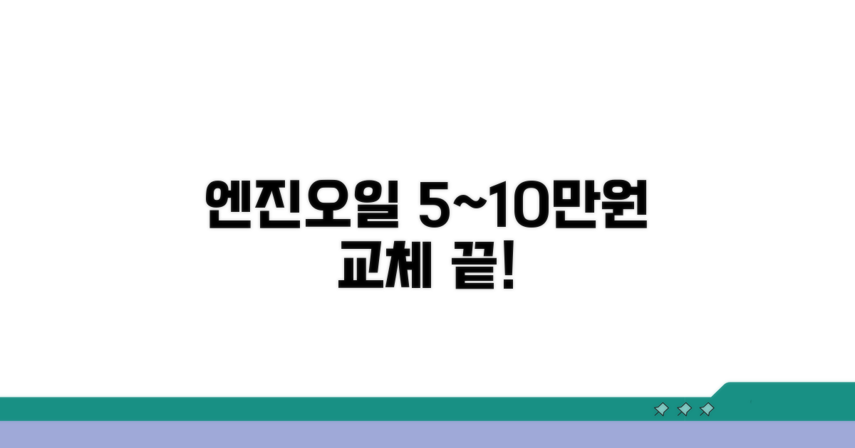 엔진오일 교체 비용 5~10만원