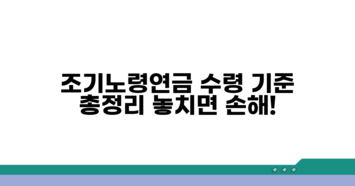 조기노령연금 수령 기준 총정리