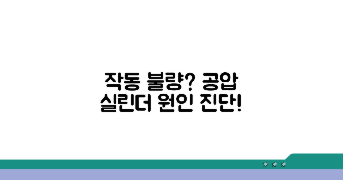 작동 안 하는 공압 실린더, 원인 파헤치기