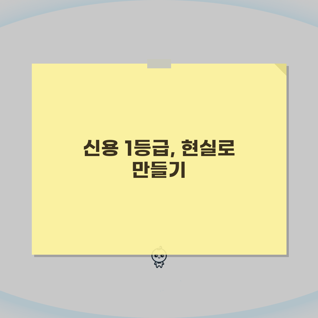 신용등급 1등급 되는 현실적인 방법 5가지 | 신용관리