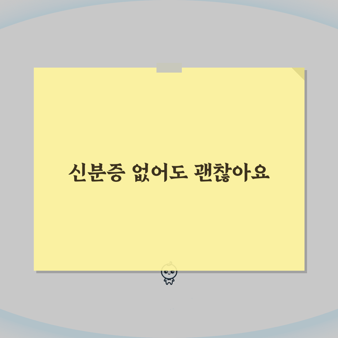 신분증 없을때 대체 서류 | 주민등록증 분실시 사용 가능한 대체 신분증명서 추천!