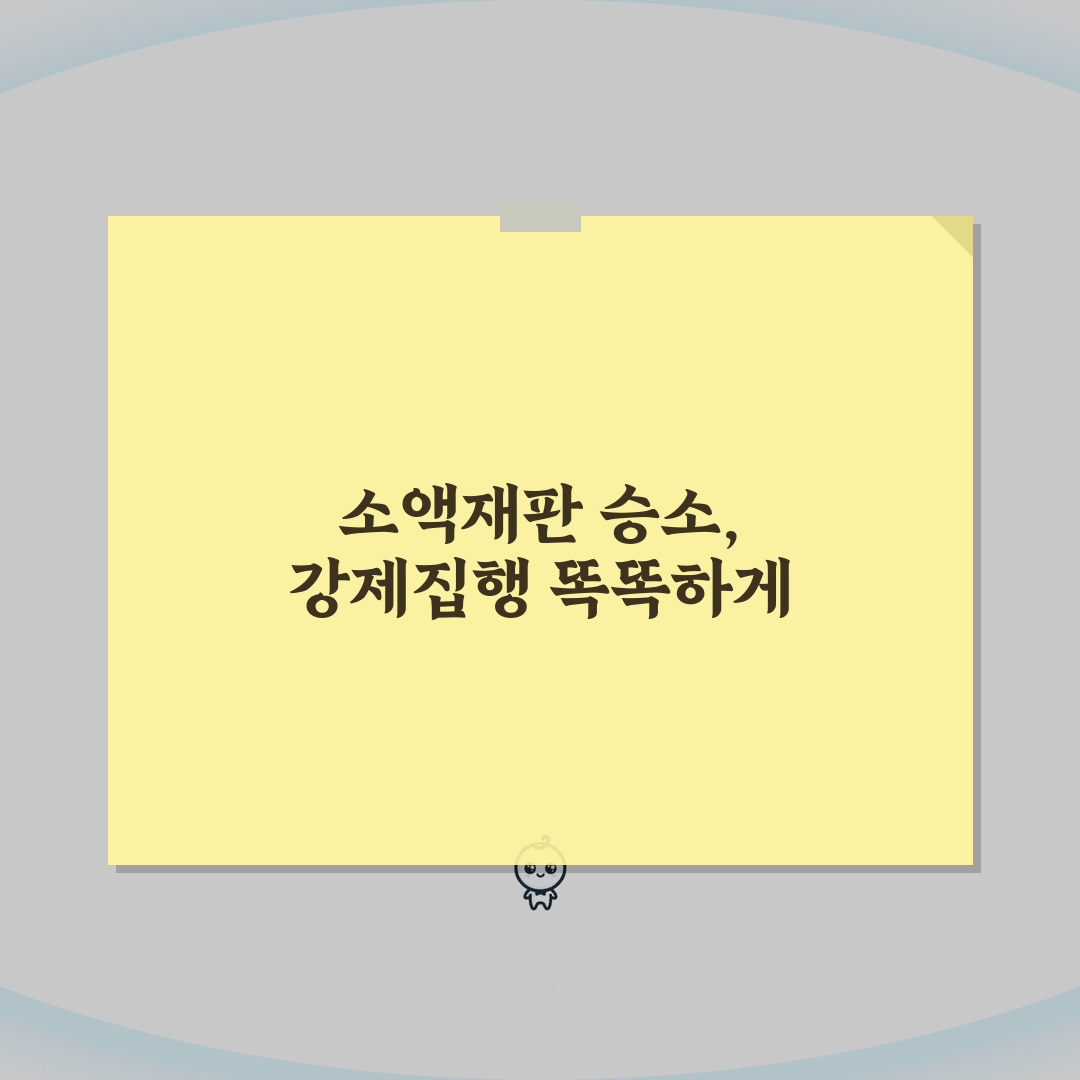 소액재판 이기면 강제집행 바로 가능할까? 절차 완벽 분석