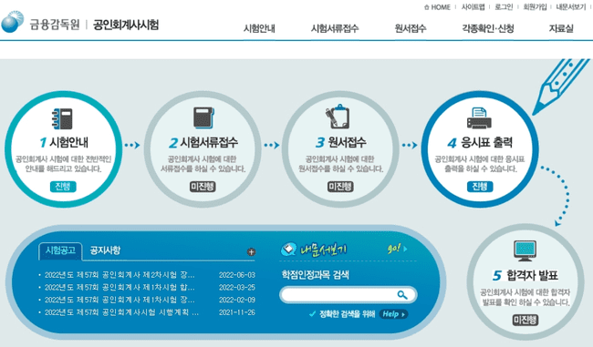 공인회계사 CPA 시험 과목과 일정 안내